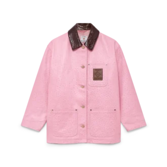 Abrigo de trabajo de cuero repujado