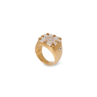 Anillo con sello del logotipo Cc