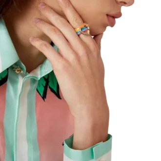 Anillo Corazón Arcoíris