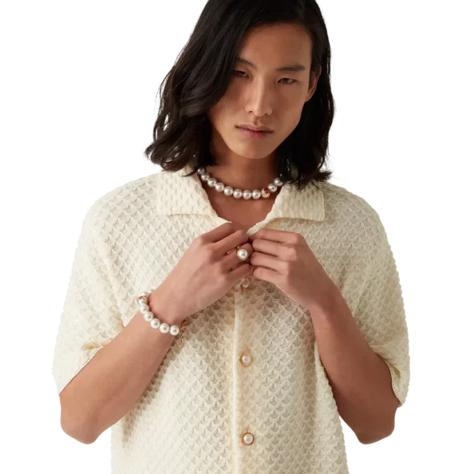 Anillo de sello con perla