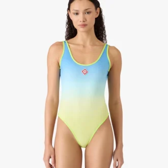 Bañador con degradado azul y amarillo