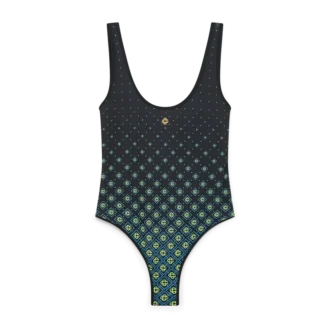 Bañador con monograma negro degradado