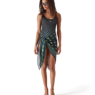 Bañador con monograma negro degradado