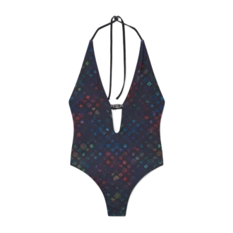 Bañador de escote pronunciado Monogram