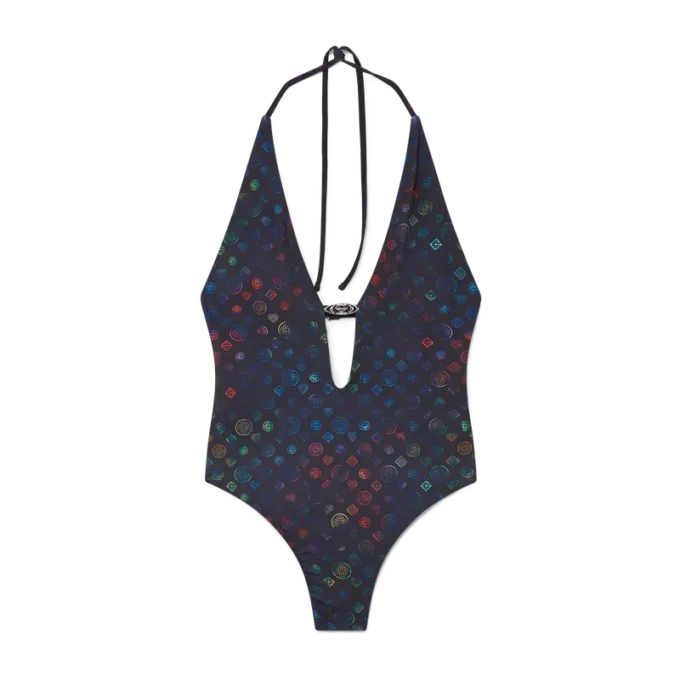 Bañador de escote pronunciado Monogram