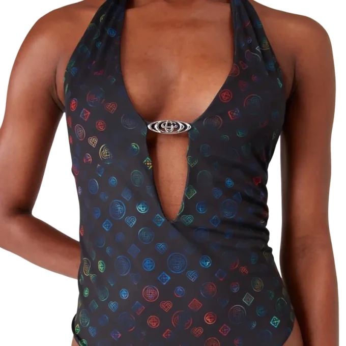 Bañador de escote pronunciado Monogram