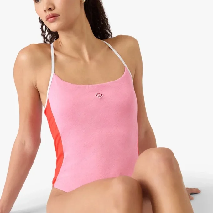 Bañador Monogram rosa