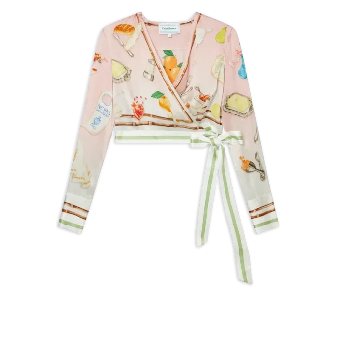 Blusa cruzada Ne Pas Deranger Blusa cruzada Ne Pas Deranger