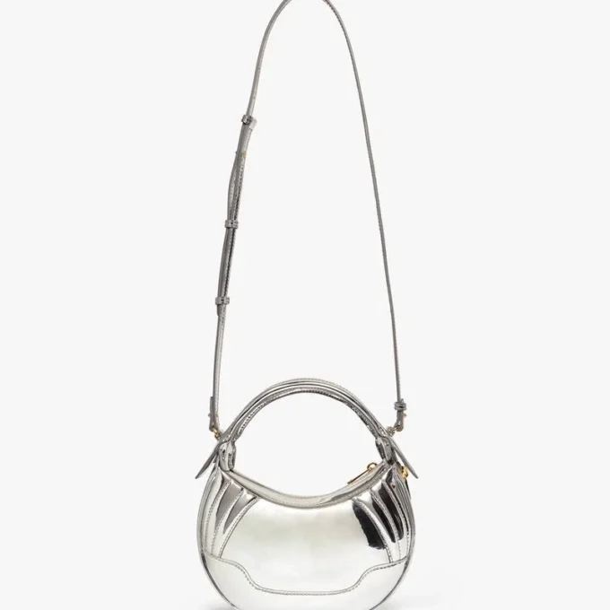 Bolso Biker plateado