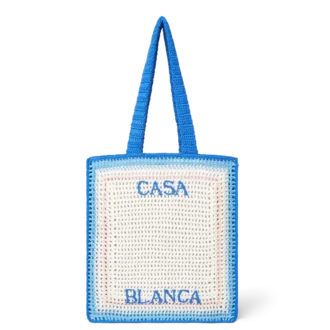 Bolso de ganchillo a rayas