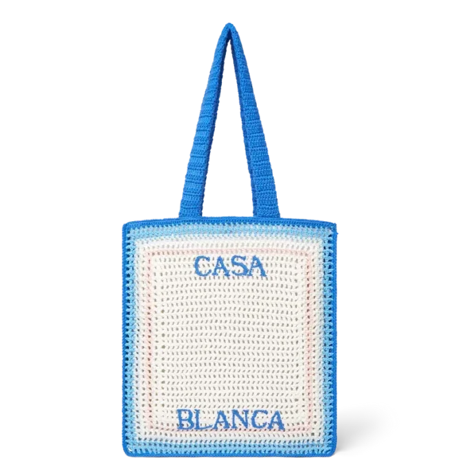 Bolso de ganchillo a rayas