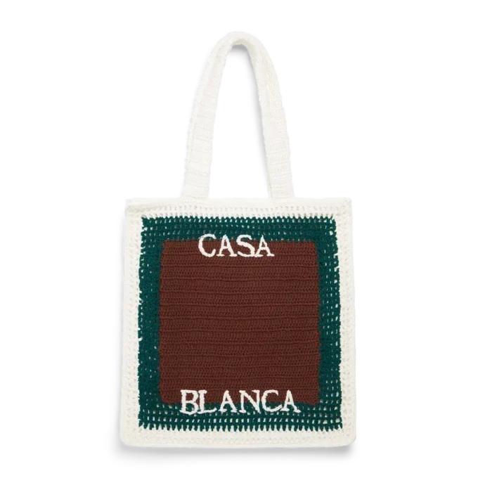 Bolso de ganchillo a rayas