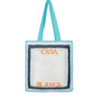 Bolso de ganchillo a rayas