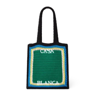 Bolso de ganchillo a rayas