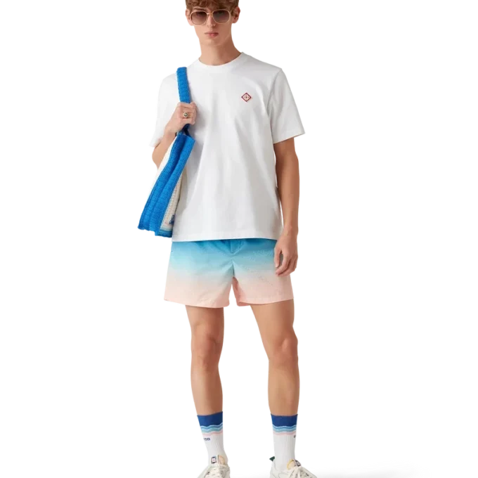 Bolso de ganchillo a rayas