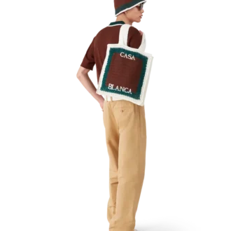 Bolso de ganchillo a rayas