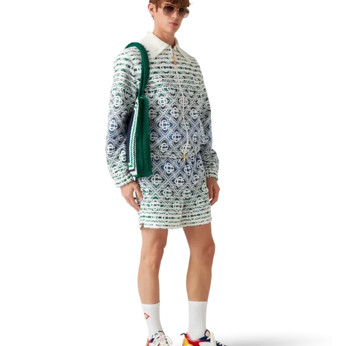 Bolso de ganchillo a rayas