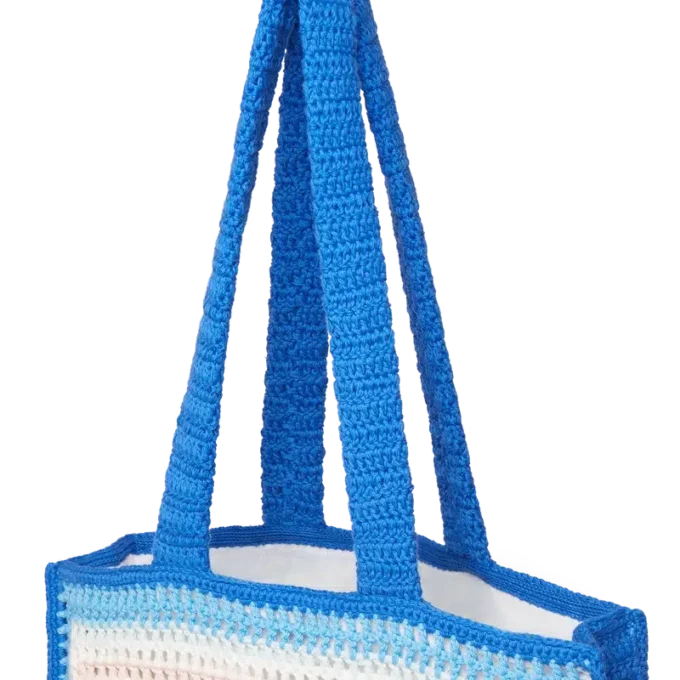 Bolso de ganchillo a rayas