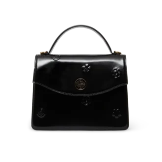 Bolso Jeanne con emblemas negros