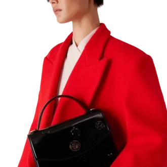 Bolso Jeanne con emblemas negros