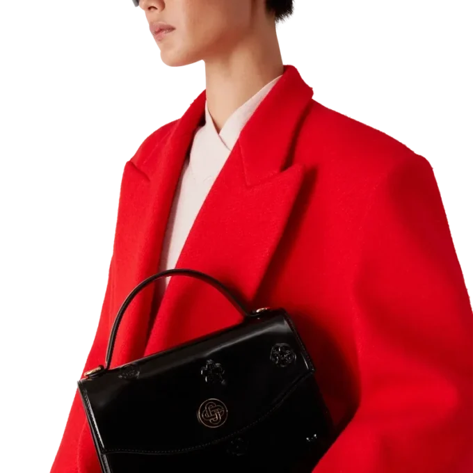 Bolso Jeanne con emblemas negros