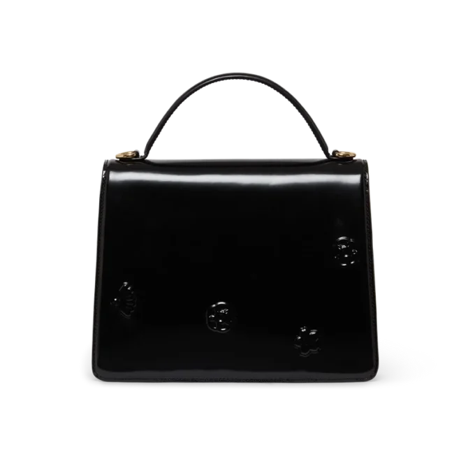 Bolso Jeanne con emblemas negros