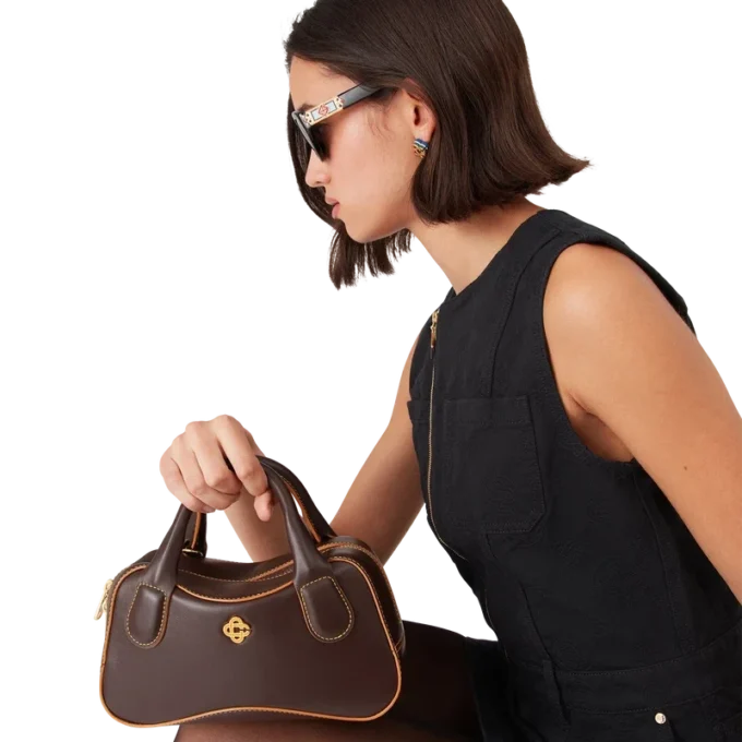 Bolso Micro Bowling Marrón