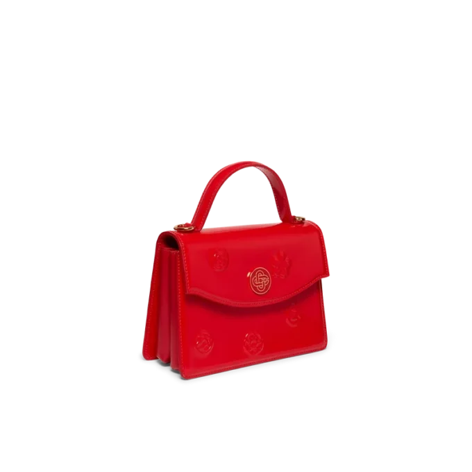 Bolso Mini Jeanne con emblemas rojos