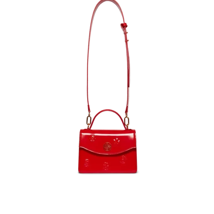 Bolso Mini Jeanne con emblemas rojos