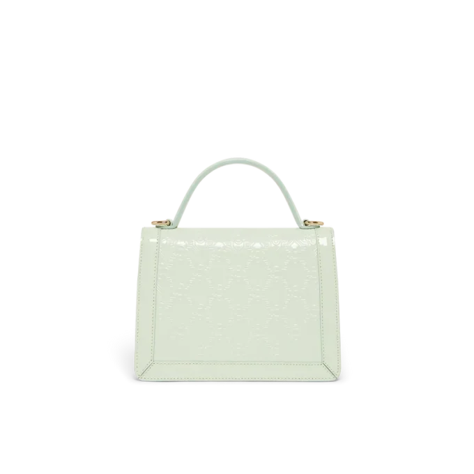 Bolso Mini Jeanne con monograma en relieve color menta