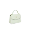 Bolso Mini Jeanne con monograma en relieve color menta