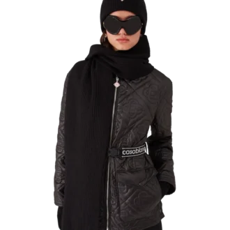 Bufanda de esquí de punto elástico de lana