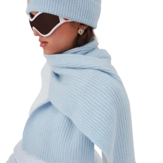 Bufanda de esquí de punto elástico de lana