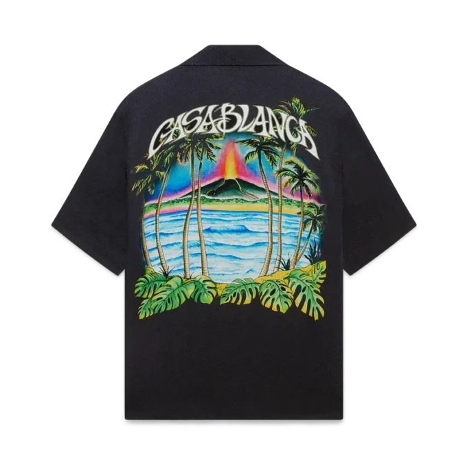 Camisa clásica de jacquard de manga corta Volcano