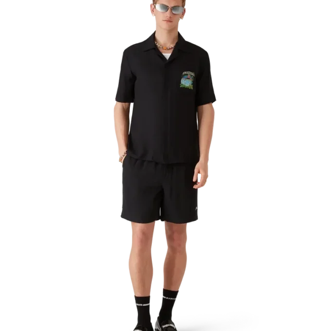 Camisa clásica de jacquard de manga corta Volcano