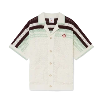 Camisa de algodón de ganchillo de tenis de pantalón corto