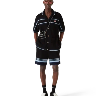 Camisa de algodón de ganchillo de tenis de pantalón corto