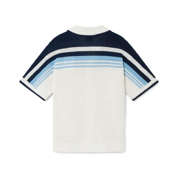 Camisa de algodón de ganchillo de tenis de pantalón corto