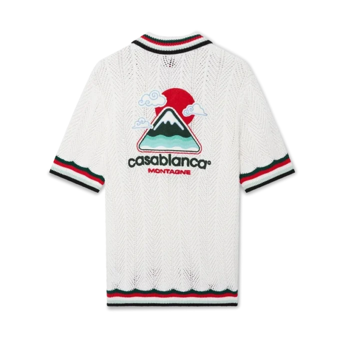 Camisa de croché de pantalón corto de algodón Montagne Ondulee