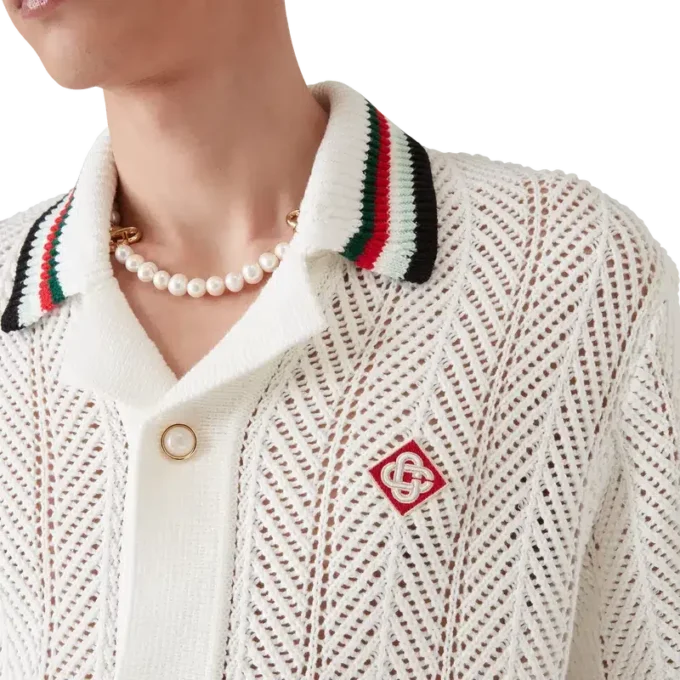 Camisa de croché de pantalón corto de algodón Montagne Ondulee