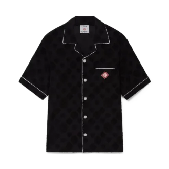 Camisa de pantalón corto de rizo con monograma