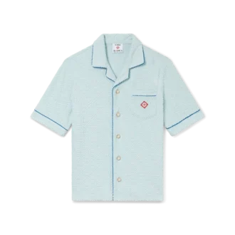 Camisa de pantalón corto de rizo con monograma