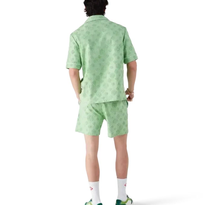 Camisa de pantalón corto de rizo con monograma