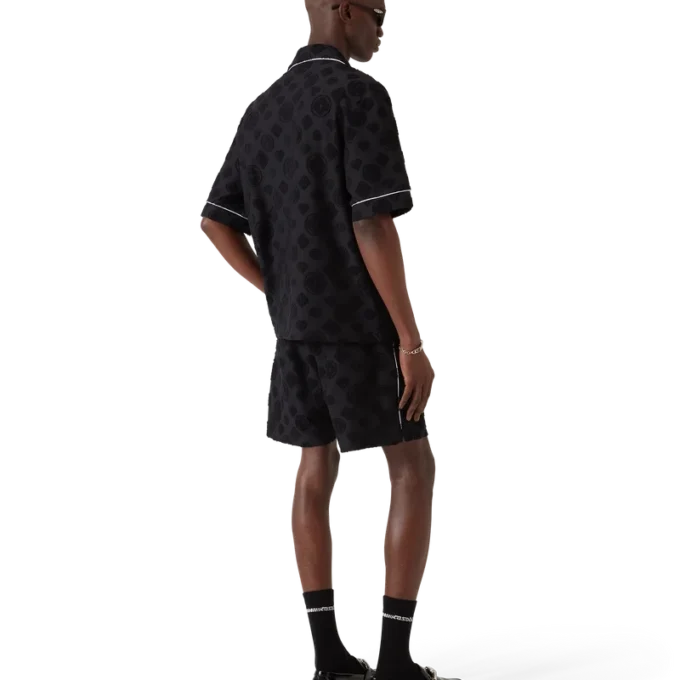 Camisa de pantalón corto de rizo con monograma