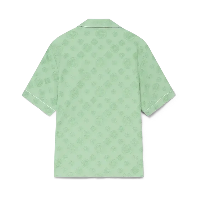 Camisa de pantalón corto de rizo con monograma