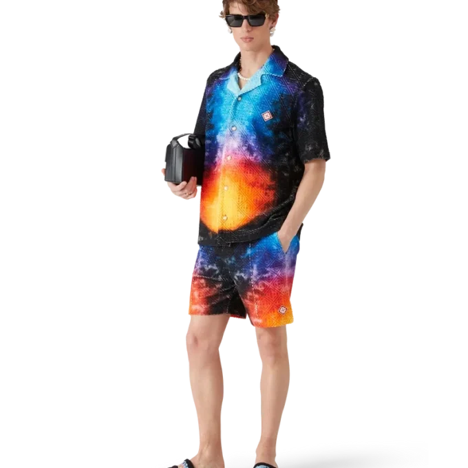 Camisa de rizo degradado