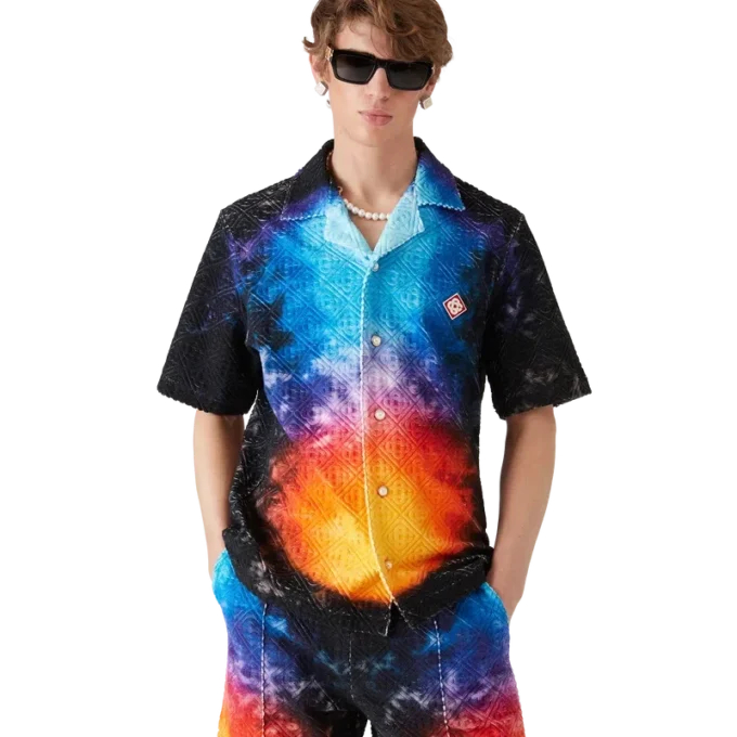 Camisa de rizo degradado