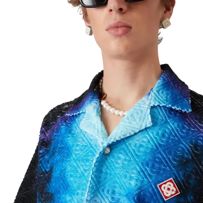 Camisa de rizo degradado