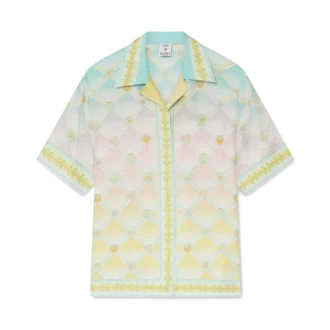 Camisa de sarga de seda de manga corta Candy Icons