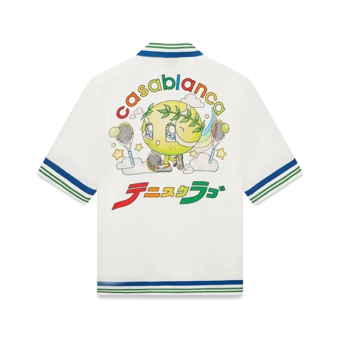 Camisa de sarga de seda de pantalón corto Tennis Mascot